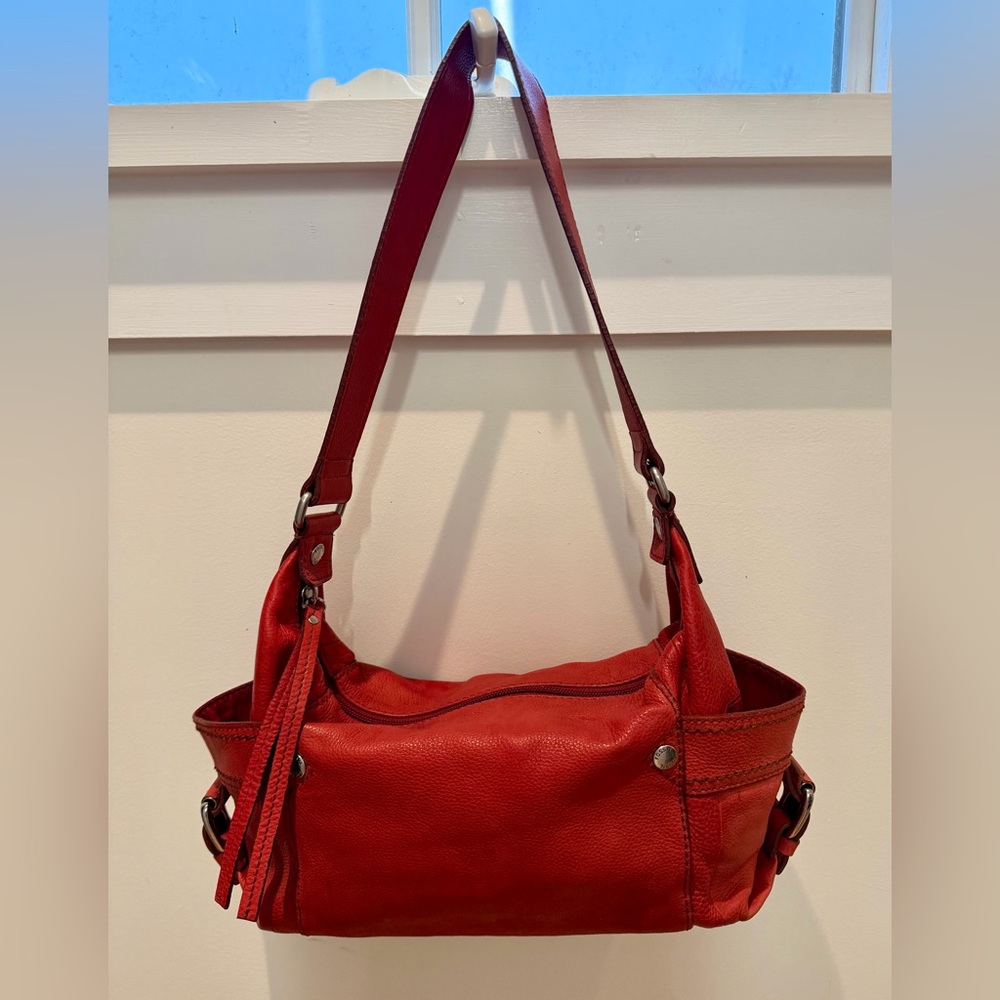 Fossil Cherry Red Shoulder Bag